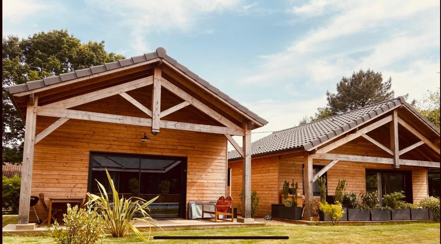 Chalet Montana - Au Cottage Du Medoc - Proche De Bordeaux Saint-Aubin-de-Medoc Exterior photo